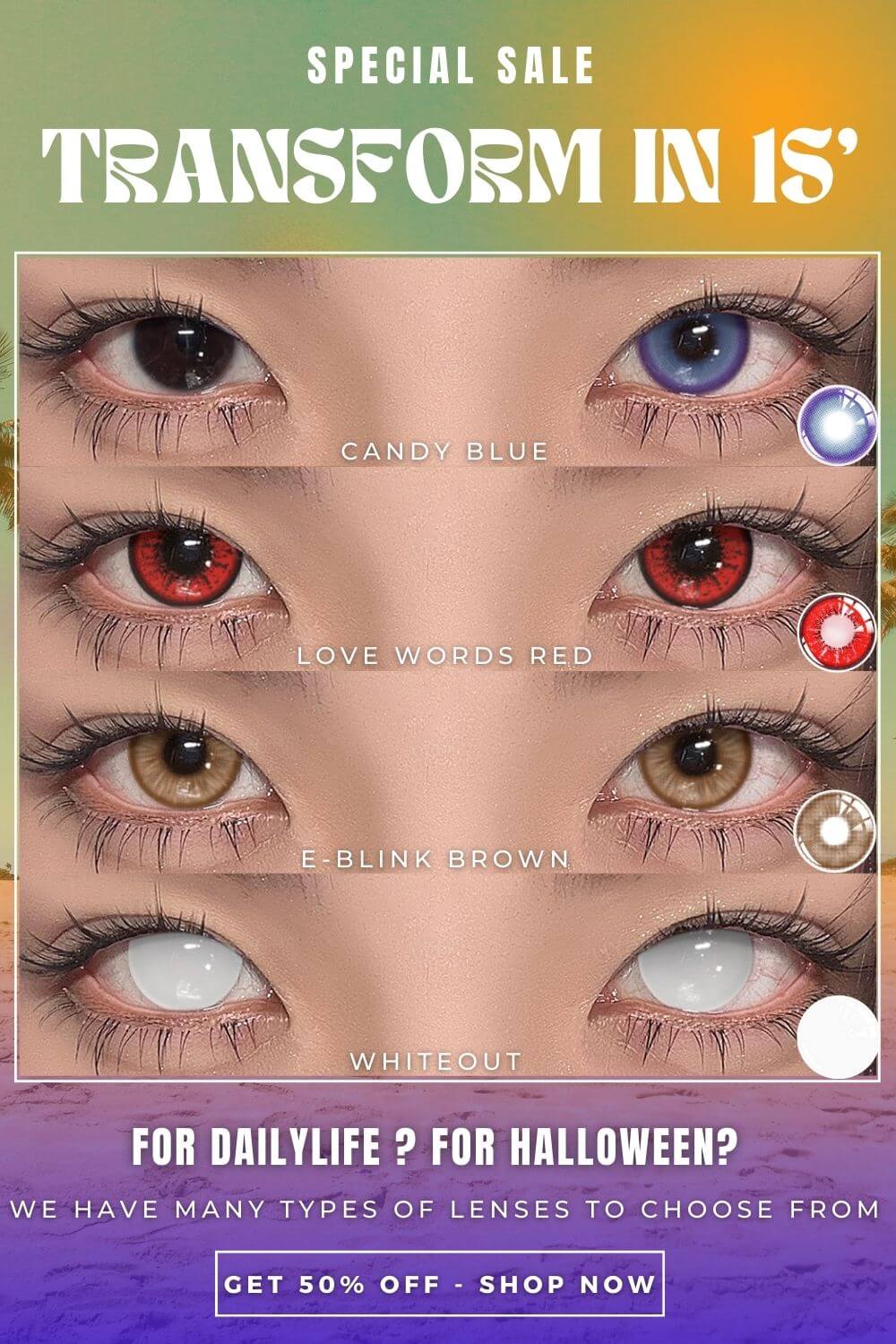 beacolors natural color contact lenses