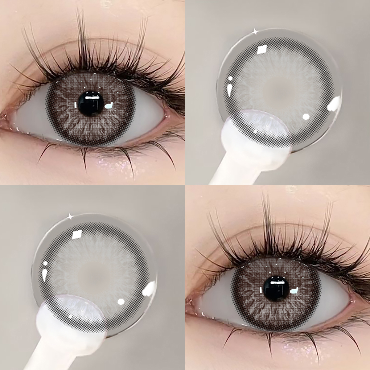 Beacolors Courtship Grey color contact lenses