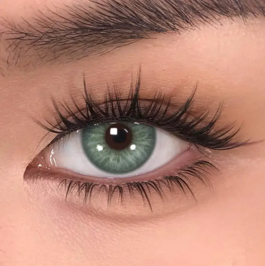 beacolors Light green color contact lenses for dark eyes