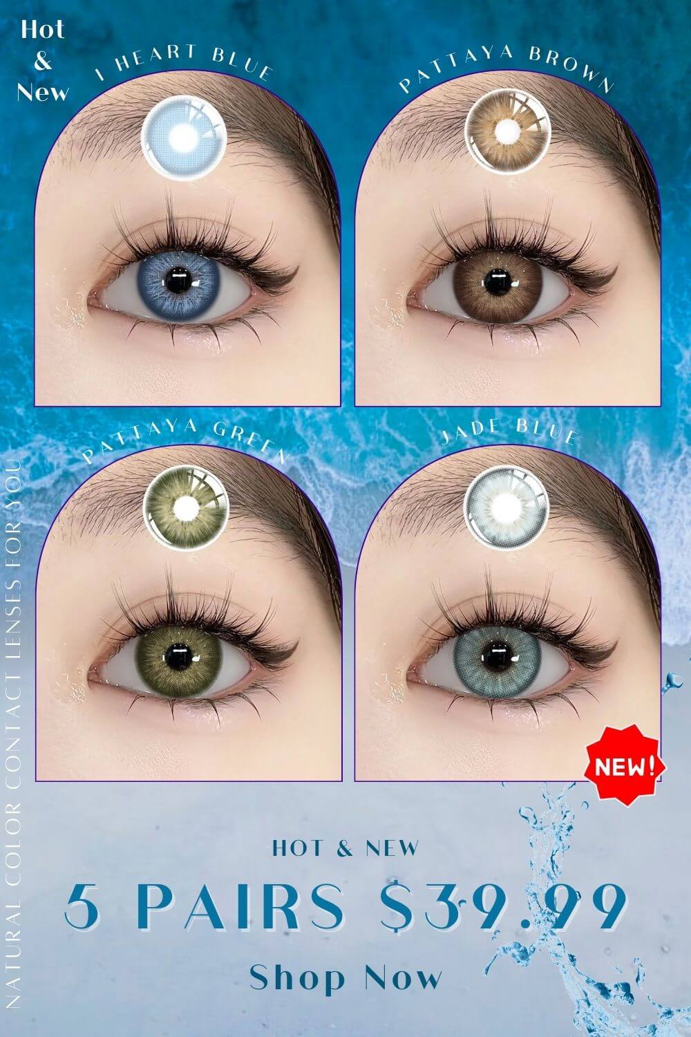 beacolors Halo natural color contact lenses