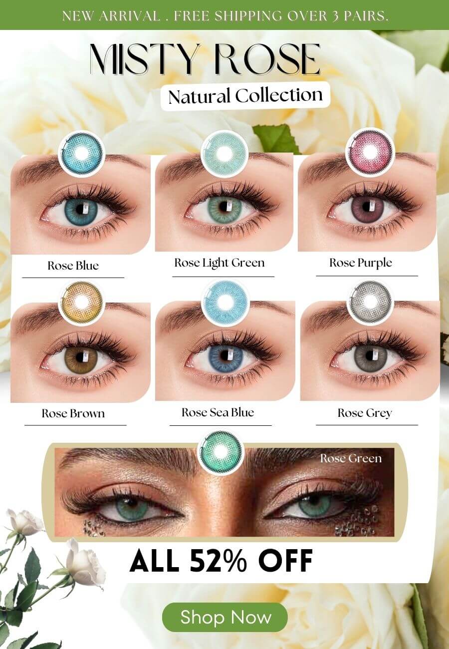 beacolors rose color contact lenses for dark eye